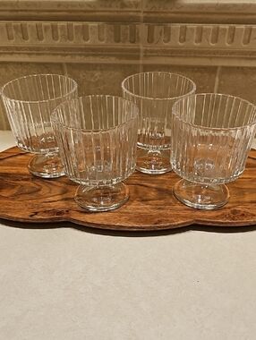 New Hearth And Hand With Magnolia 4pc. 8oz. Fluted Glass Parfait Cup Set